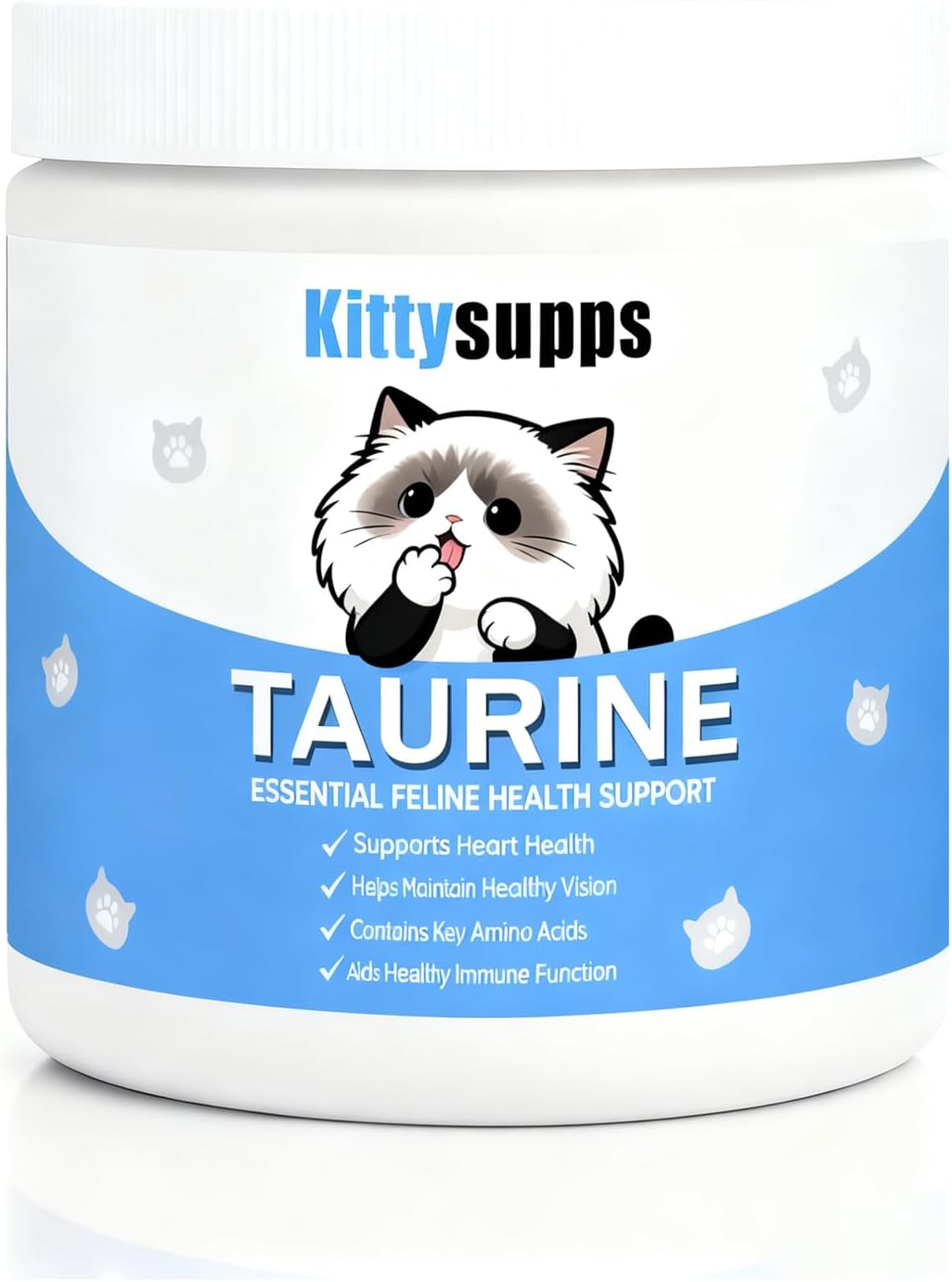 Kitty Supps Taurine Powder for Cats, Amino Acid Supplement f