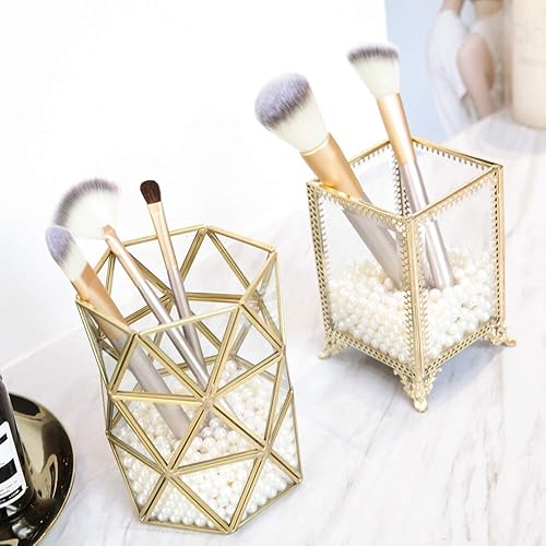 Miniatura 6 de XINHOME Cuentas de maquillaje para pinceles, perlas de imitación, 1200 piezas redondas de perlas para sujetar el cepillo de maquillaje, lápiz