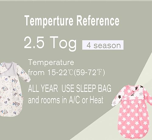 Miniatura 6 de Saco de dormir para bebé con manga, manta de algodón para niños pequeños, popelín suave, rosa, 3-6 meses, saco de dormir para niños recién nacidos,