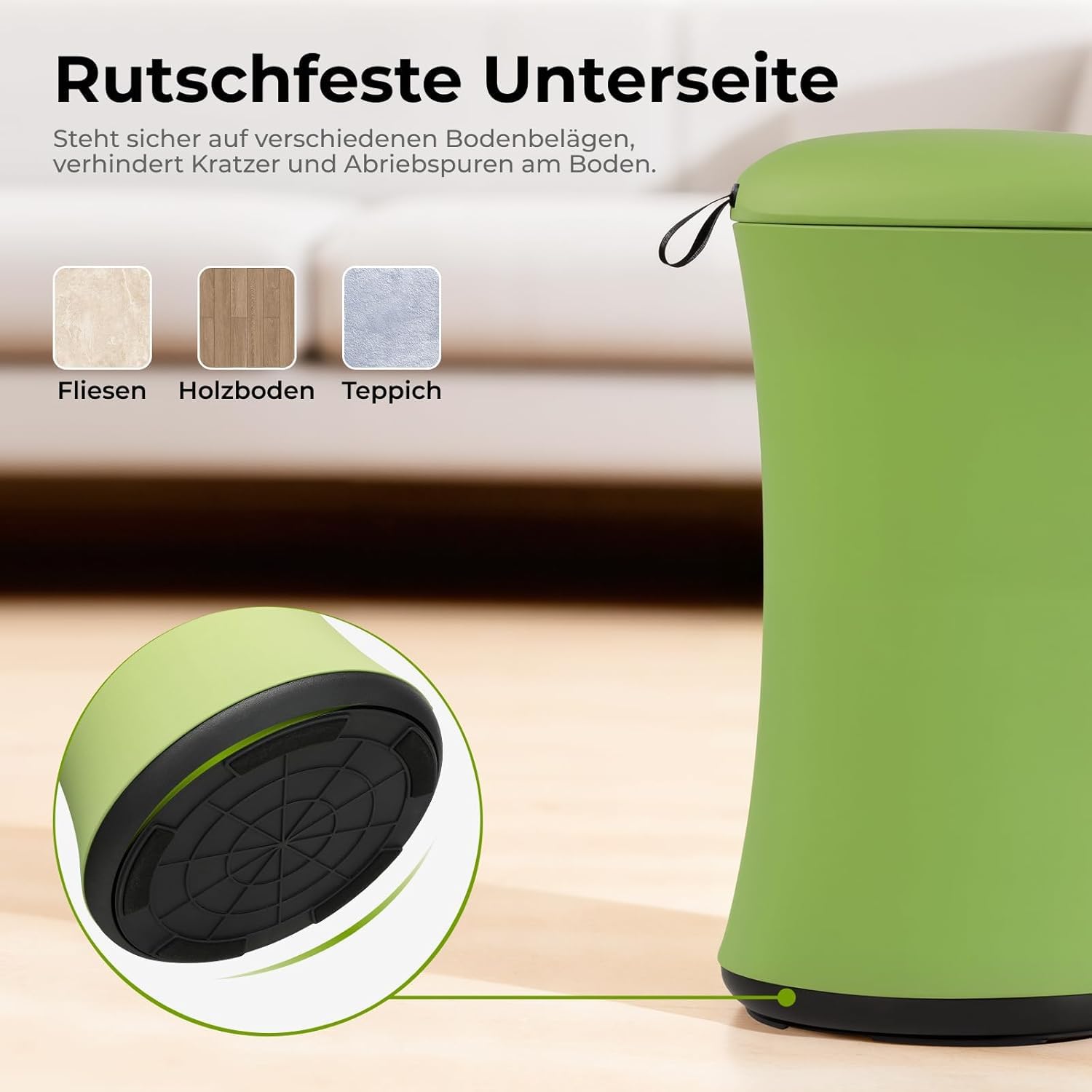 HOKO Ergonomischer Balance Hocker höhenverstellbar – 360° drehbarer Aktiv Sitzhocker mit Neigungsfunktion, Rutschfester Unterseite & 136 kg Tragfähigkeit für Büro, Homeoffice & Schule