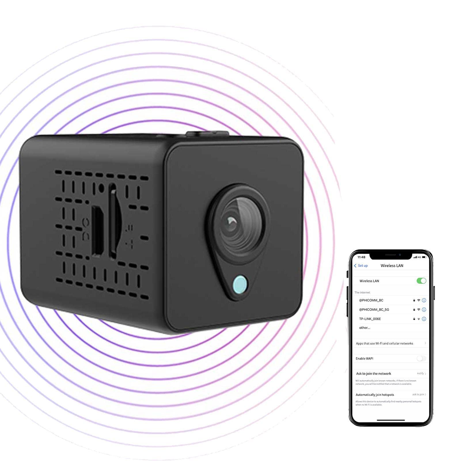 xiaguang 10 Pcs Wireless Security Camera,Indoor Home Security Camera - HD 1080p Indoor WiFi Camera for Home Security/Baby Monitor/Pets, TF Card Storage, Night Vision