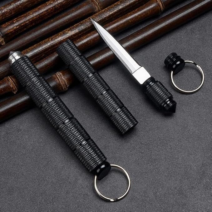 Image of TRIDEX Portable Utility Cutter with Stainless Steel Blade, Compact Keychain Box Cutter, EDC Mini Cutting Tool for Camping, Hiking, Travel, DIY, Office & Everyday Use
