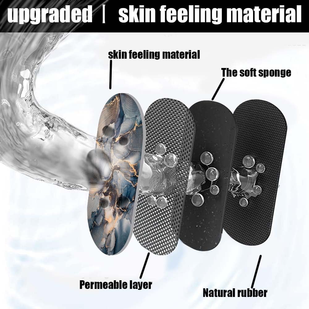 Light Grayish-Blue Gold Marble, Super Absorbent Quick-Drying Bathroom Mat Rug, Rubber Non-Slip Bottoms, Easy to Clean,Ultra Thin Bathroom Rugs Fit Under Door and Bathtub(16×24Inch)