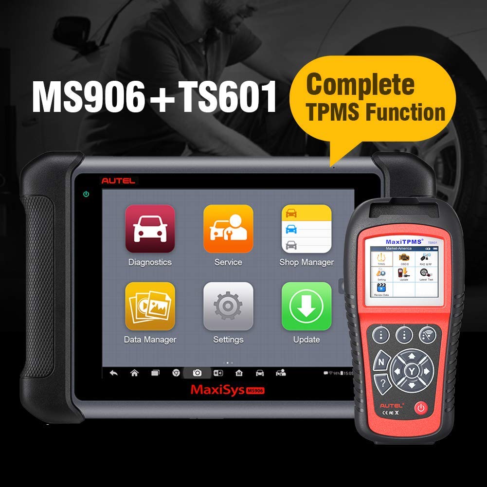 Autel MaxiSys MS906 Automotive Diagnostic Scanner Bundle Autel TS601 TPMS Relearn Tool Sensor Progra
