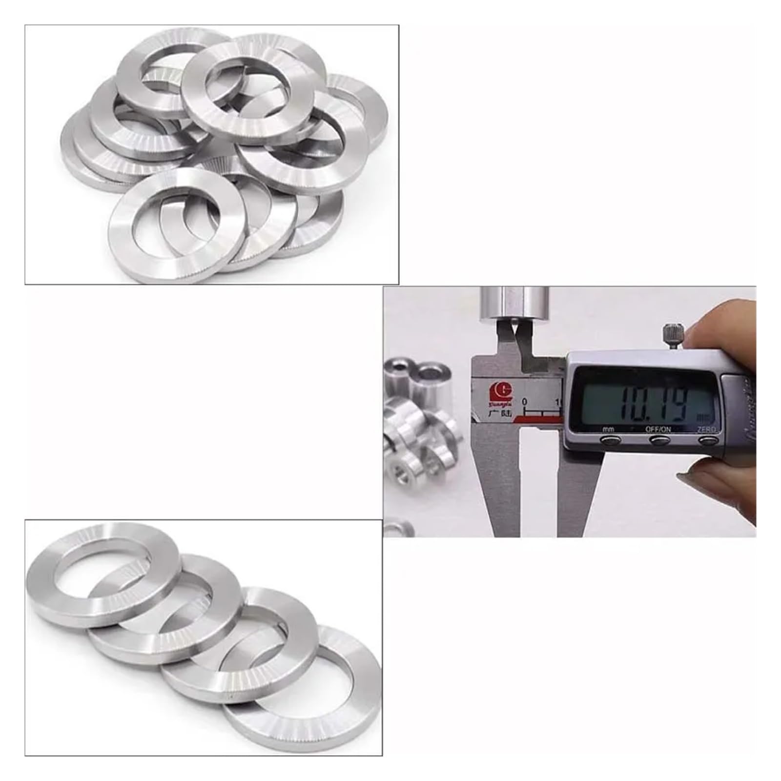 Arandelas de casquillo metálico, 10 Uds diámetro 12 16MM junta de buje M6 sin rosca arandela plana espaciador separación hueco(L 20mm,D6.2xD12xL (10pcs))