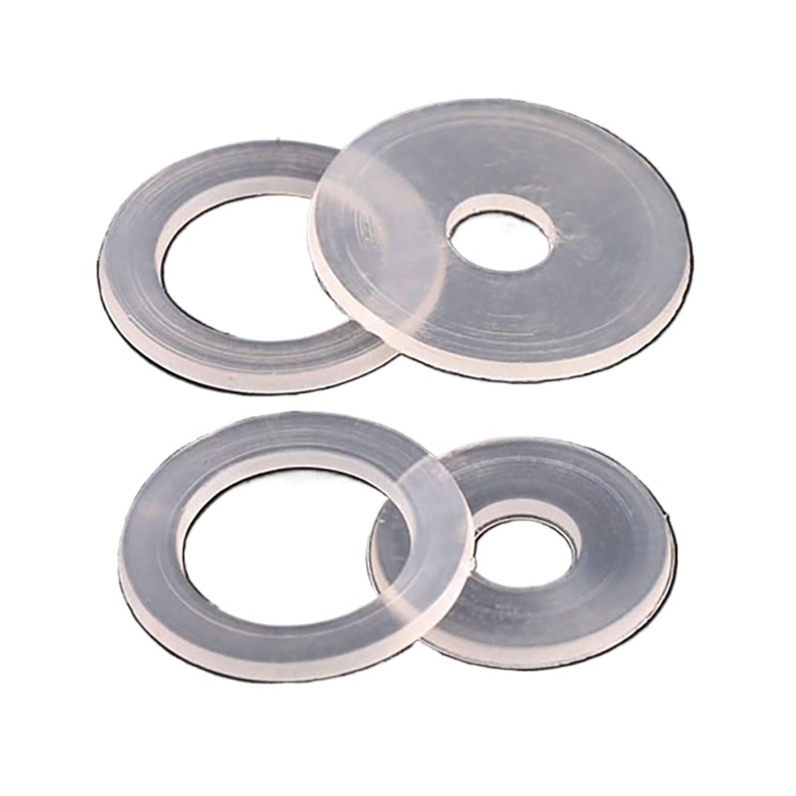 Nylon-Flachscheiben, Distanzscheiben, Klare Nylon-Kunststoff-Dichtung, transparente isolierende flache Unterlegscheibe(100pcs,M18x27x1)