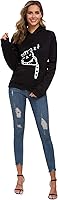 Vista 5 de Sudadera con capucha sin botones para mujer, diseño de gato con orejas de gato