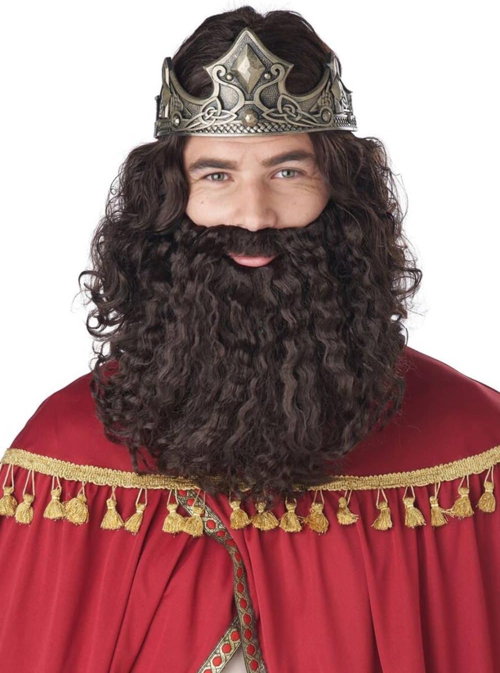 California Costumes Mens Biblical King Wig & Beard Brown