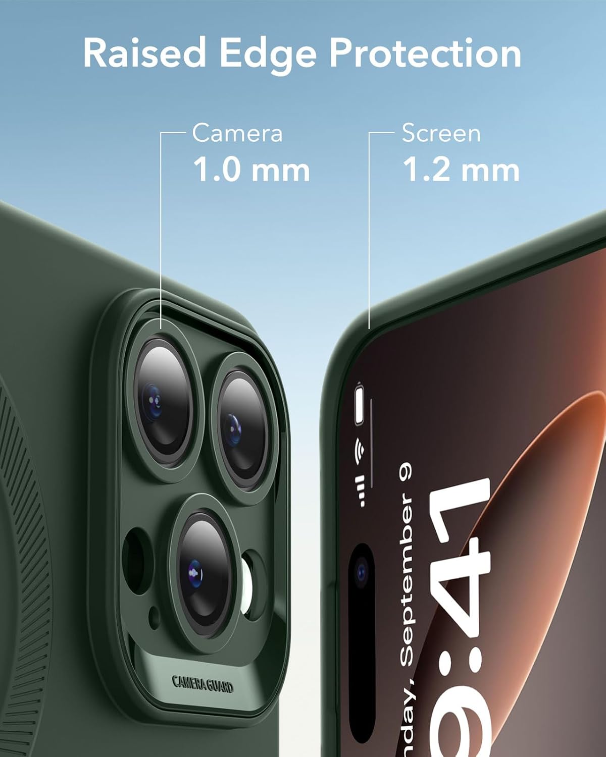 ESR for iPhone 16 Pro Case with MagSafe, Supports Magnetic Charging, Smooth & Slim Silicone Case, Shockproof, Full Screen and Camera Protection, Soft Microfiber Lining, Green - Image 9