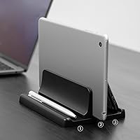 Vista 5 de Vertical Laptop Stand Holder Adjustable Desktop Notebook Dock Space Saving Laptop Vertical Saving Dock Replacement