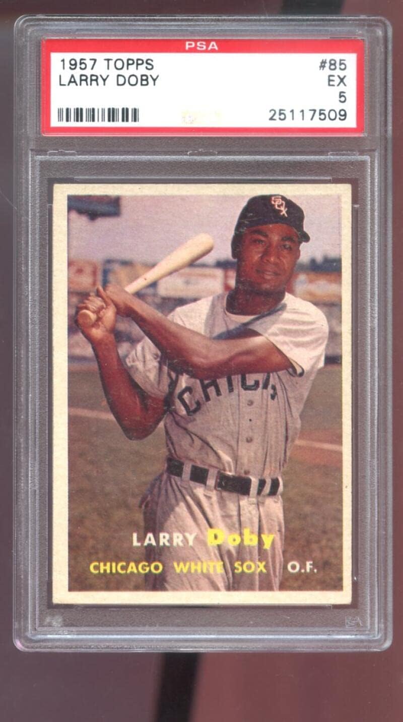 1957 Topps #85 Larry Doby PSA 5 Graded Baseball Card MLB Chicago White Sox