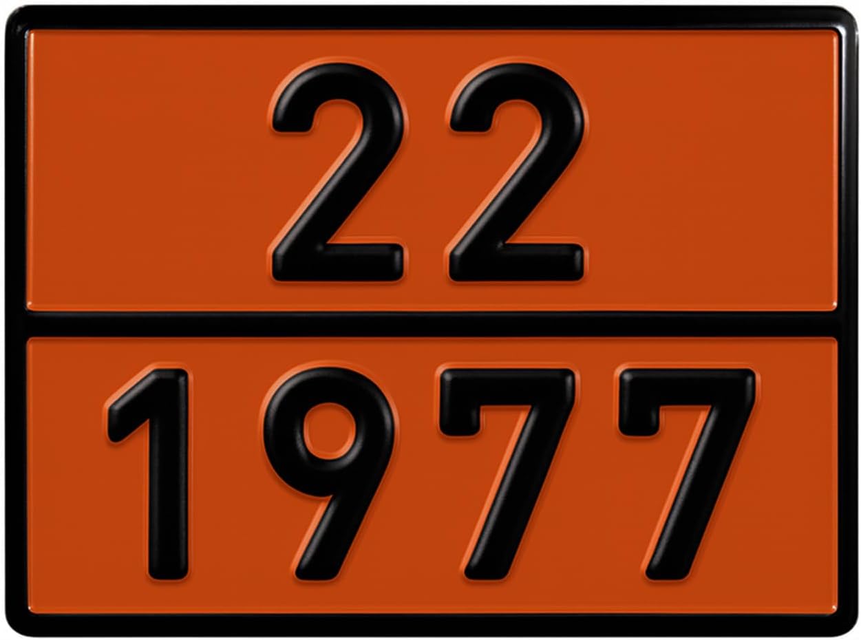 Metal 40x30 cm Levha (1 Adet) 22-1977 Likit Azot Uyarı Levhası Alüminyum Taşımacılık Tehlikeli Madde