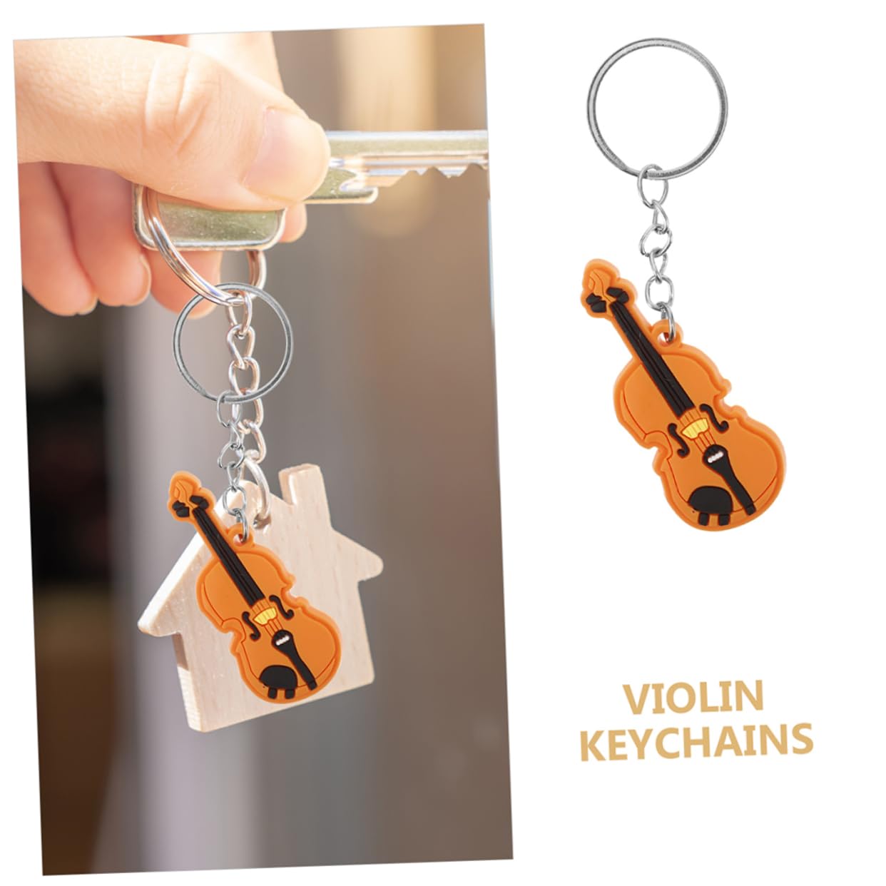 ibasenice 30pezzi Portachiavi Violino Di Accessorio Musicale Elegante Per Chiavi Zaini e Borse Creativo Per Amanti Della Musica e Feste Tema Musicale