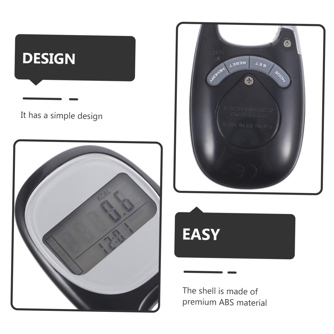 Toddmomy pédomètre Compteur de Ceinture traqueur Nombre Poignet Compteur de Marche Tracker calorique Accessoires de Marche compteurs de comptoir Abdos Blanche Couleur Aléatoire