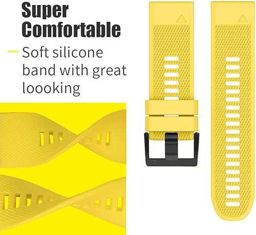 Vista 50 de NotoCity Compatible Fenix Band 26mm Width Soft Silicone Watch Strap for Fenix 5X Plus, 6X, 6X Pro, 3, 3 HR, Descent MK1, D2 Delta PX, D2 Charlie, 8