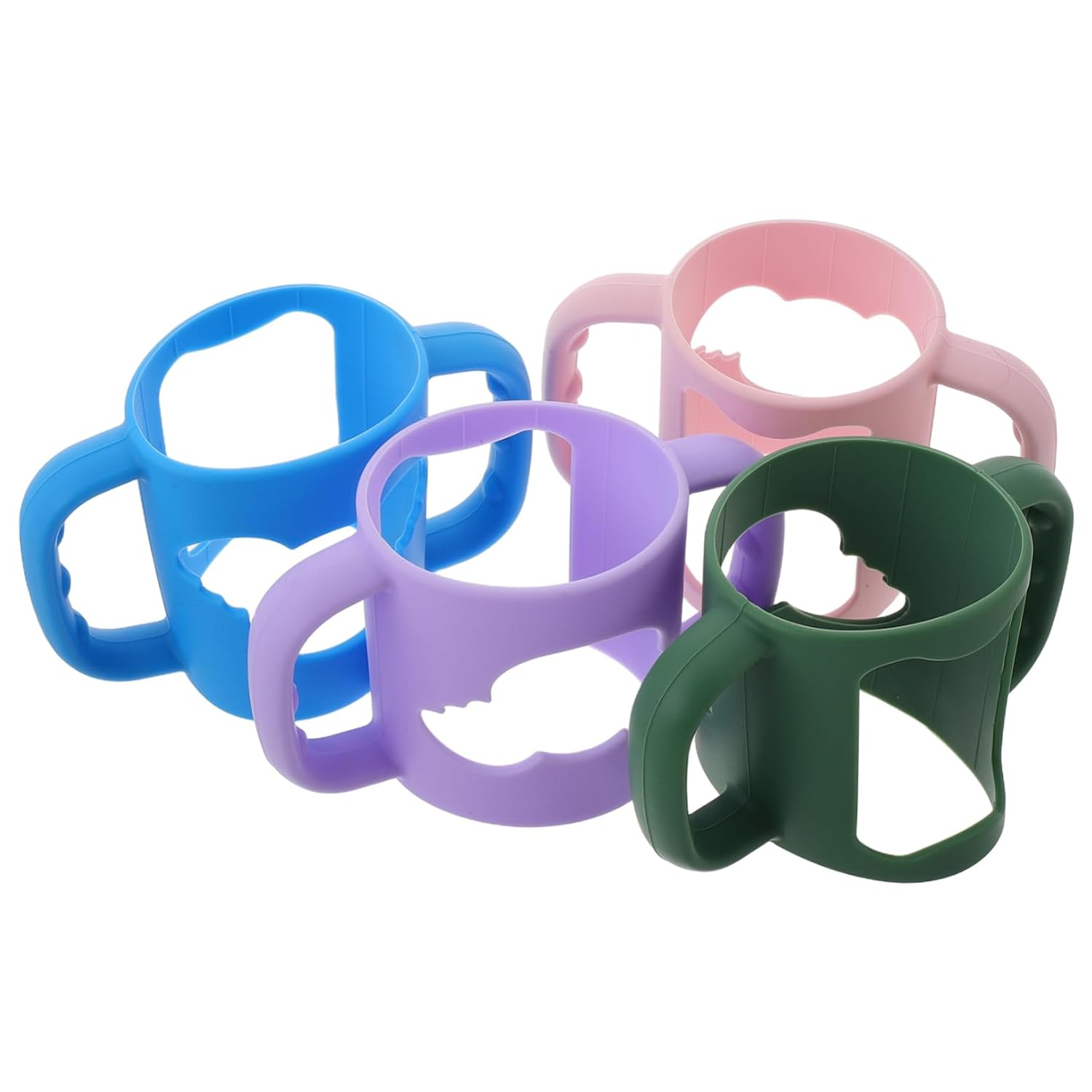4 Pack Silicone Baby Bottle Handles Universal Grip, Small Size Design