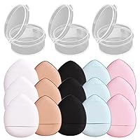Vista 1 de 15 piezas de esponja de dedo, mini maquillaje de hojaldre de base, herramientas de belleza ideales para base, corrector, crema, sombra de ojos