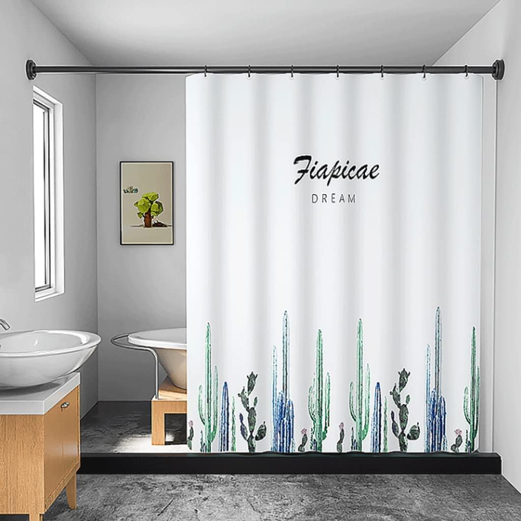 Best Shower Curtain Extra Long Shower Curtain with Hooks Heavy Duty Polyester Fabric Shower Curtain Liners Washable Tub Curtains for Bathroom Bath Decor (A 80x180cm)