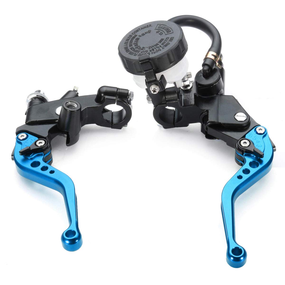 NICOLIE Para 22 mm 7/8" kierownica sprzęgło hamulcowe główny cylinder dźwignia zbiornika motocykl - niebieski
