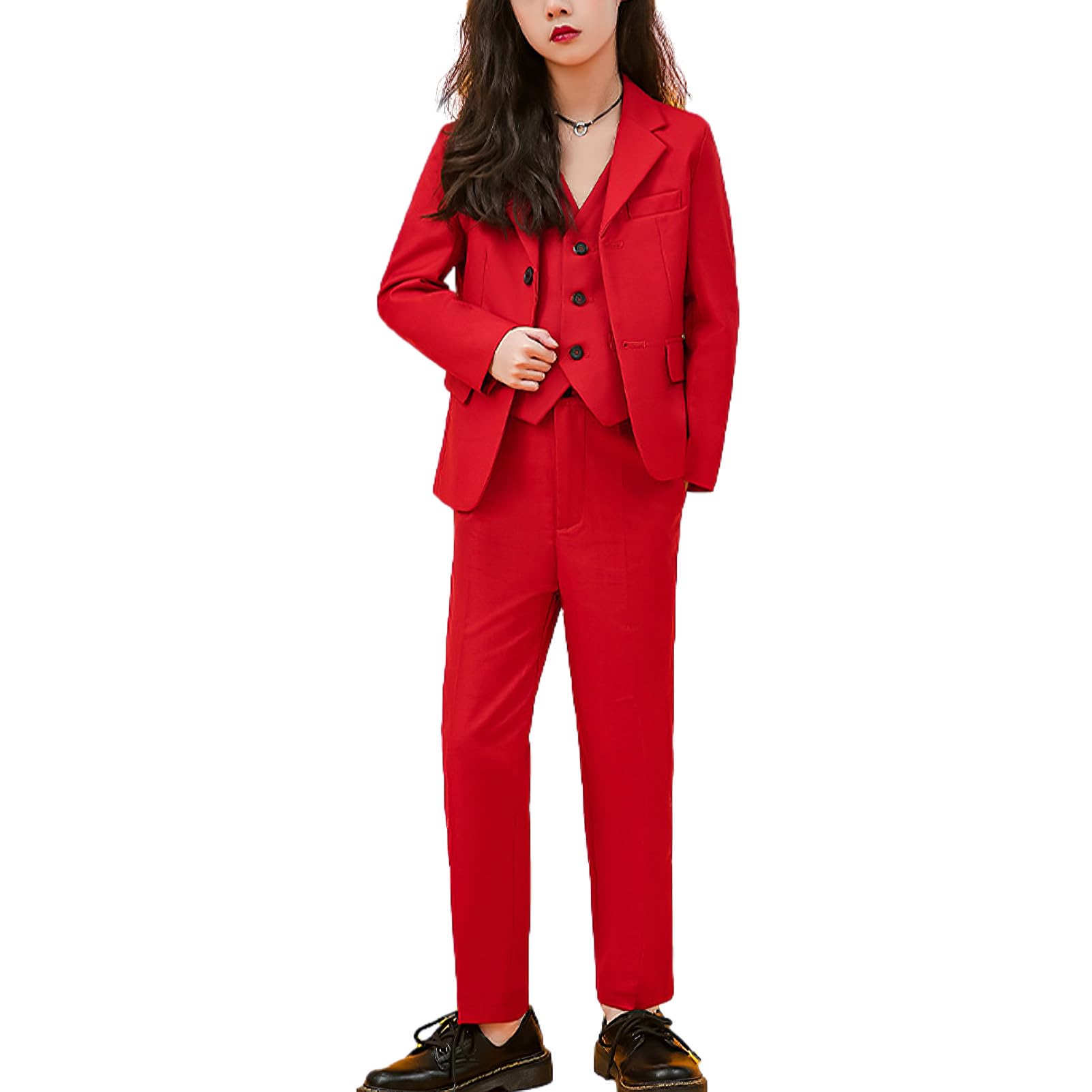 amropi Completo da Bambini Ragazzi 2 Pezzi Giacca Blazer e Pantaloni Abito da Cerimonia Abbigliamento Set per 2-12 Anni