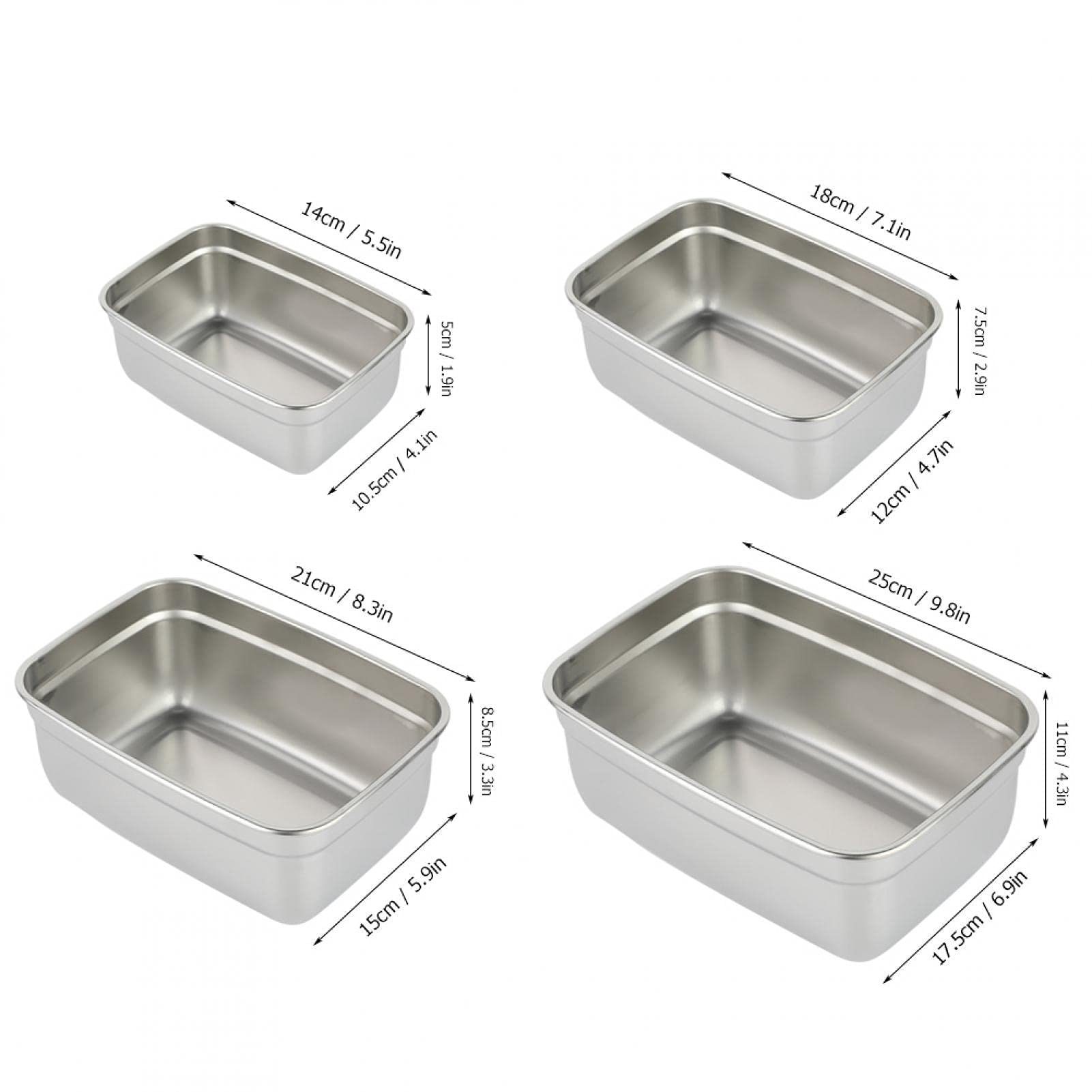 Amazon｜食品容器セット ステンレス保存容器 入れ子 4個セット｜保存