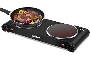 Cusimax 1800W Double Hot Plate: Instant Cooking Solution for Small Spaces