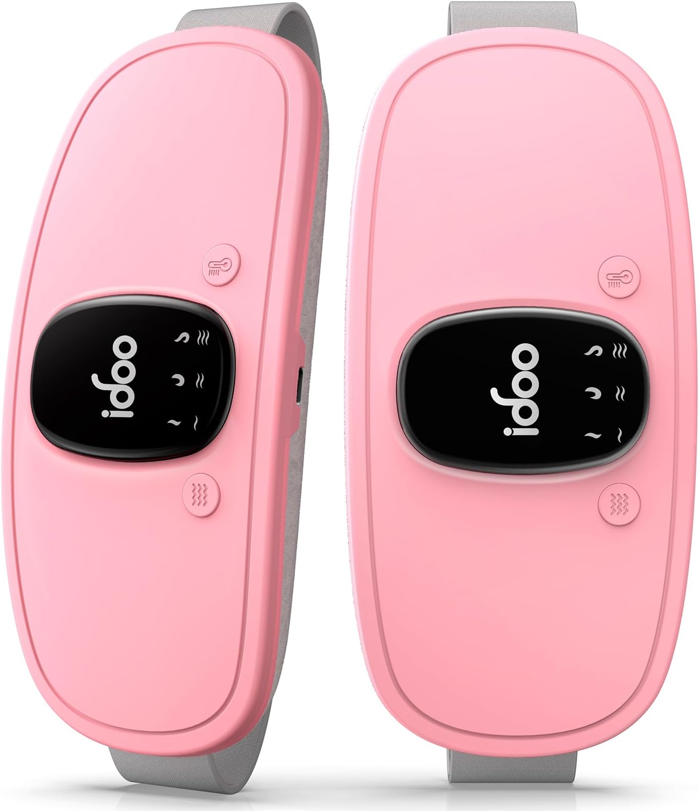 iDOO 2 Pack Portable Heating Pad, FSA HSA Eligible, Heating Pad for Period Cramps and Menstrual Pain Relief with 3 Heat Levels and 3 Massage Modes, Valentines Day Gifts for Her Teen Girl(Pink)