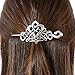 Viking Celtic Hair Clips Hairpins- Viking Hair Accessories Celtic Knot Hair Pins Antique Silver Hair Sticks Irish Hair Decor Accessories for Long Hair Jewelry Braids Hair Slide Clip With Stick (N-D1)