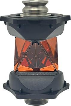 Total Station Prism, 360 Reflective Survey Prisms, 5/8-11 Female Thread Compatible with Topcon Sokkia Land Surveying Equipment, Protective Bag & Covers Copper Coated