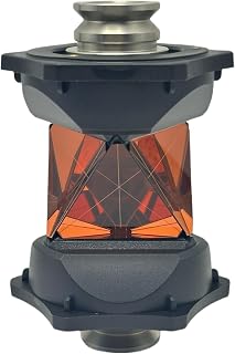 Total Station Prism, 360° Reflective Survey Prisms, 5/8-11 Female Thread Compatible with Topcon Sokkia Land Surveying Equipment, Protective Bag & Covers (Copper Coated)