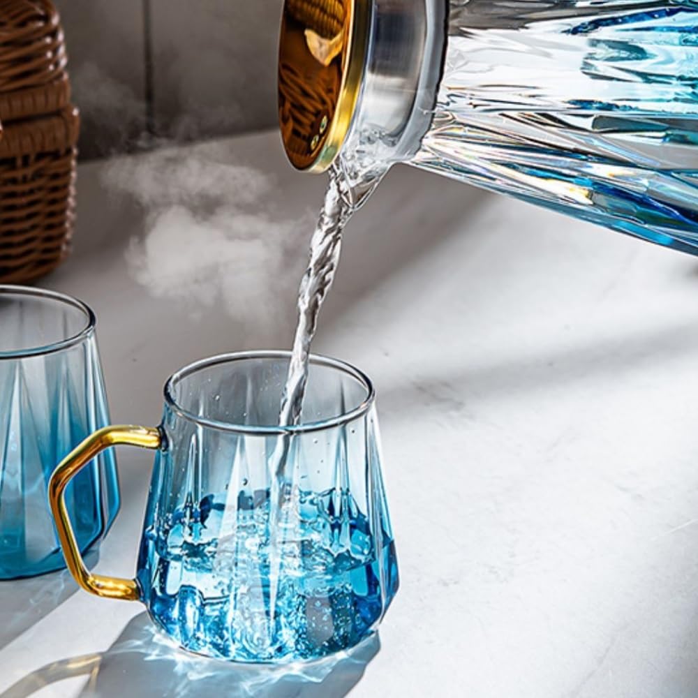 Trinkgeschirr Glas-Kaltwasserkessel, Wasserbecher, Wasserkocher | Obst-Teekannen-Set