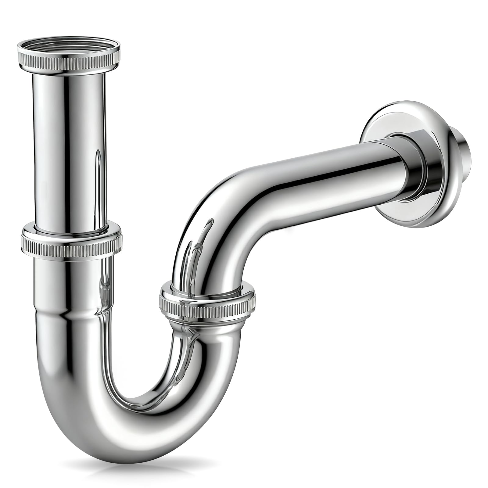 Syfon ze stali nierdzewne 1 1/4″ / 31.75 mm – regulowany syfon do umywalki i zlewu, syfonowy syfon do kanalizacji, – uniwersalny syfon