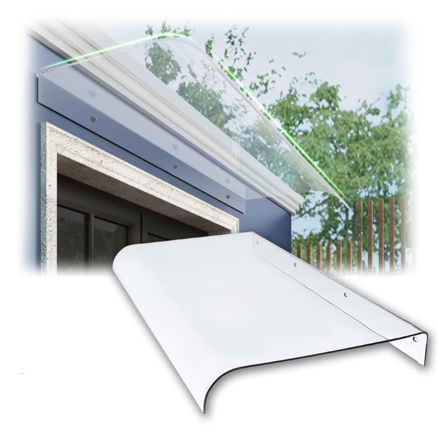 GJMSSMY Waterproof Door Canopy for Windows and Doors, Outdoor Awning, Front Door Cover, Patio Shelter, Weatherproof Overhang (50x50 cm)
