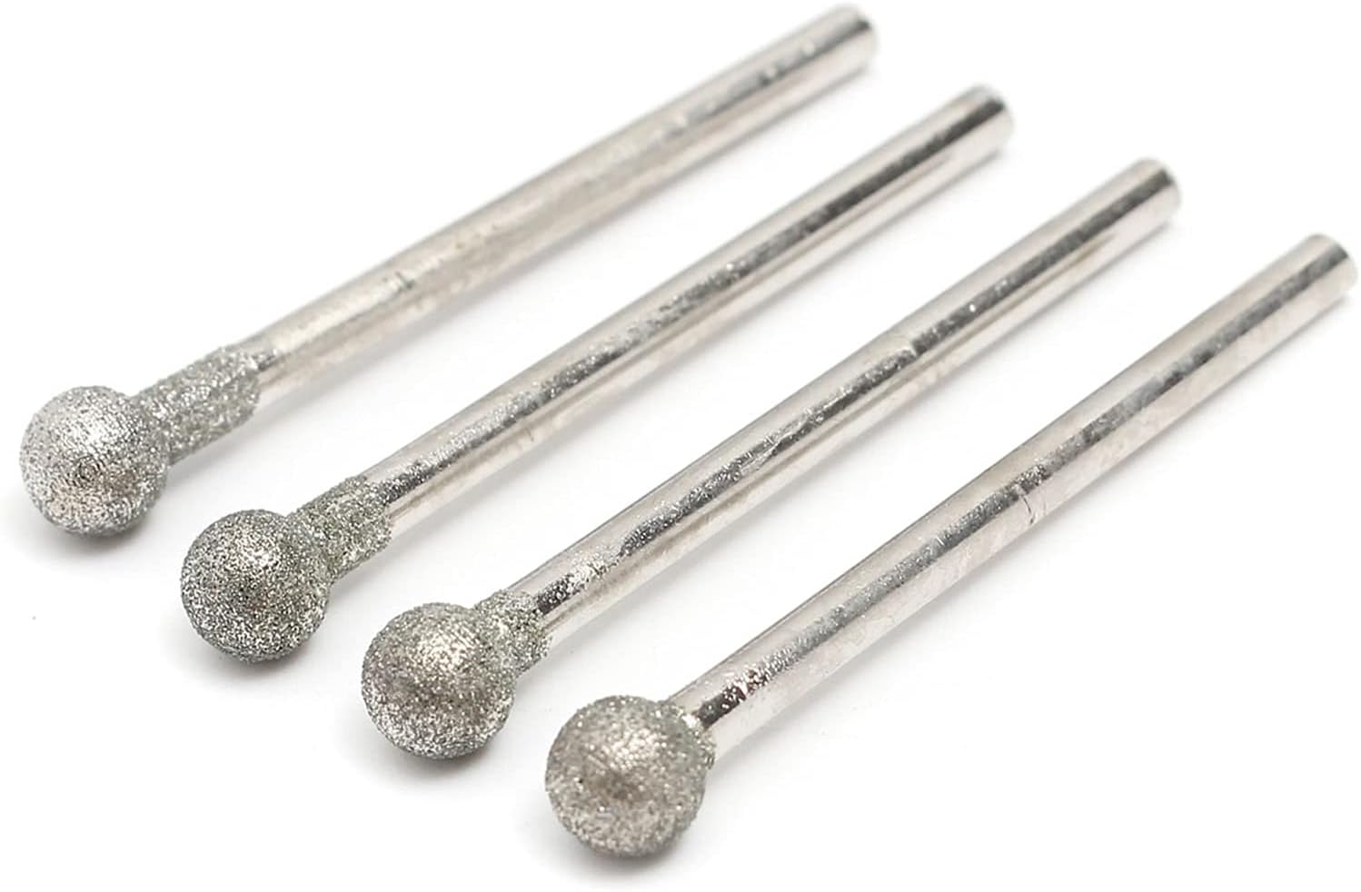 Diamond Coated Grinding Burrs Sets Diamond Grinding Head,20Pcs/Set 3MM Emery Grinding Head Cone-Shape Electric Grinding Wheel Diamond Abrasive Tools for Granite Mounted Stone Glass