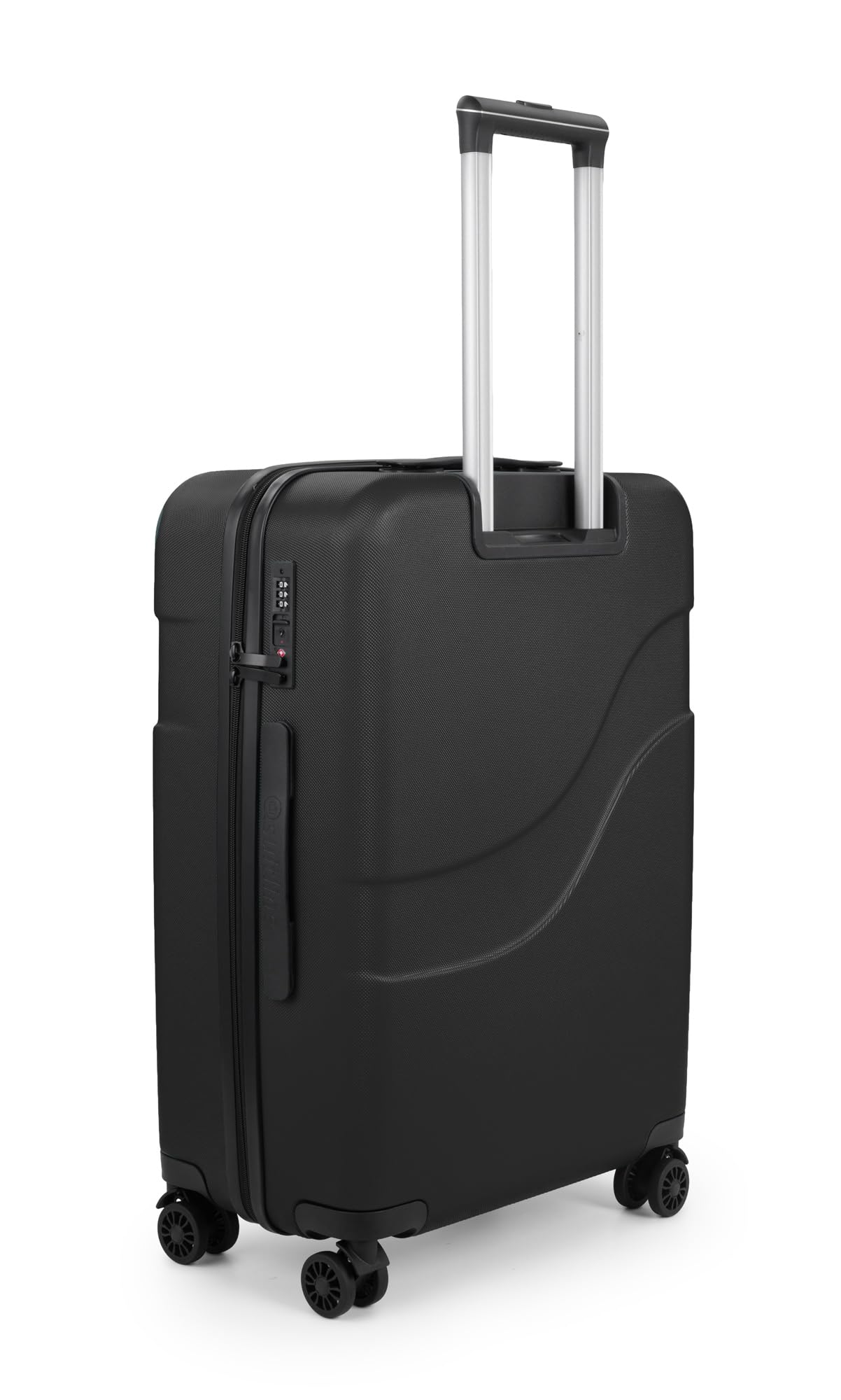 Suitline S4 Średnia walizka z twardą skorupą 65 cm, zamek TSA, walizka podróżna, wózek na 4 kółka, walizka 67 l, czarna