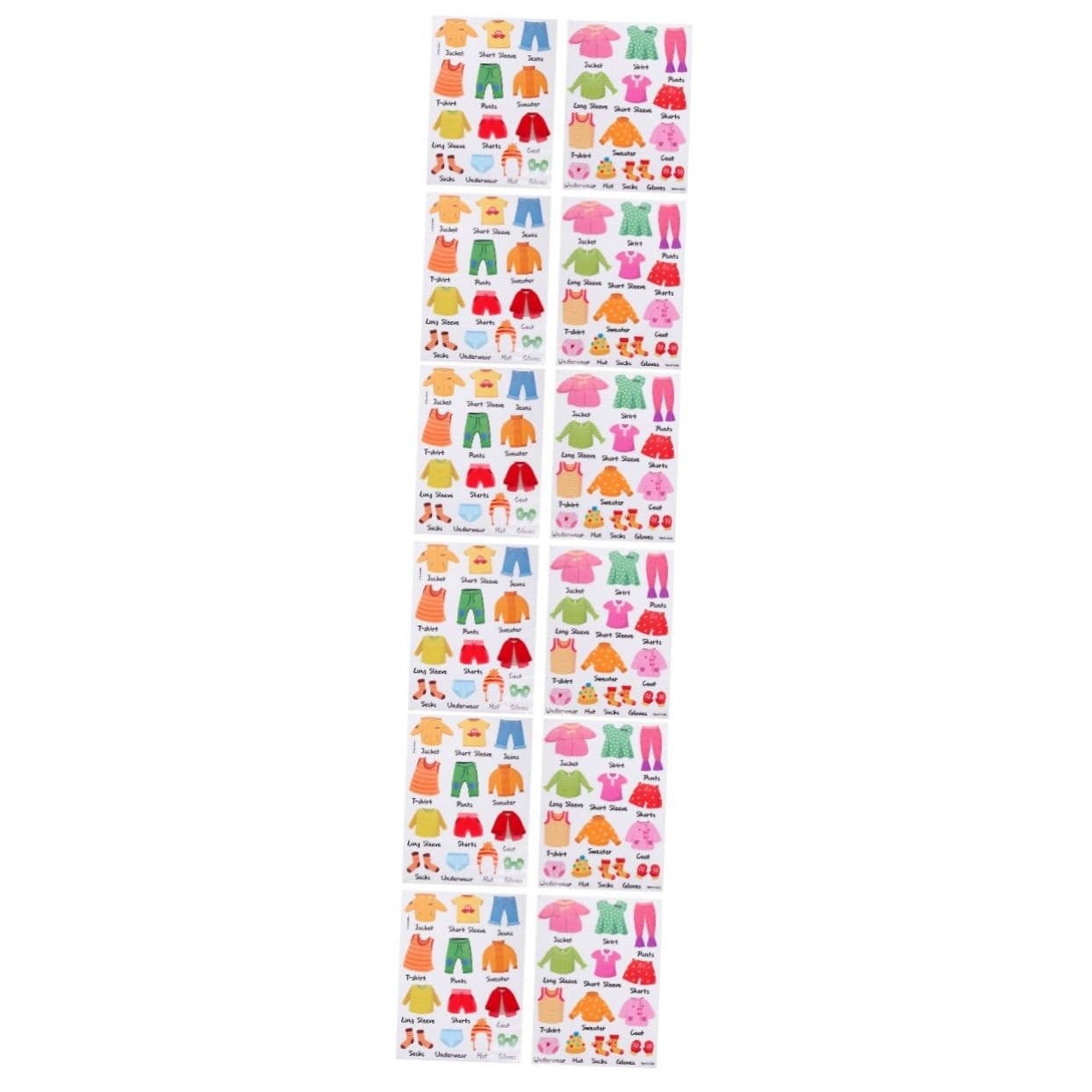 Stickers classificatifs pour armoire et étiquettes de rangement vêtements Hemobllo enfant