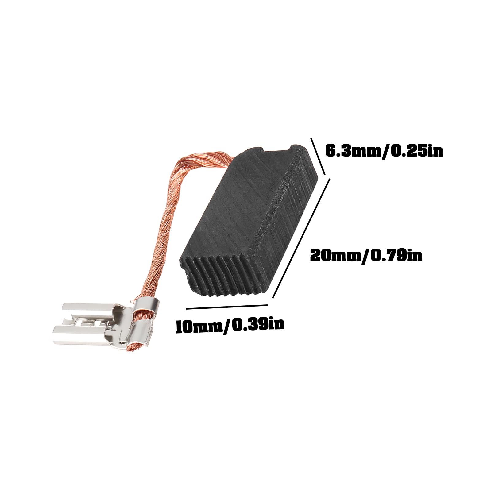 Create idea 2 works Carbon Motor Brushes Compatible with Baier 45872 6.3x10x20mm - Image 4