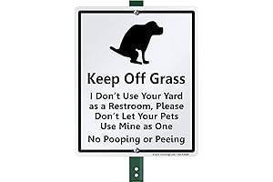 SmartSign "Keep Off Grass" LawnBoss® Funny Dog Poop Sign