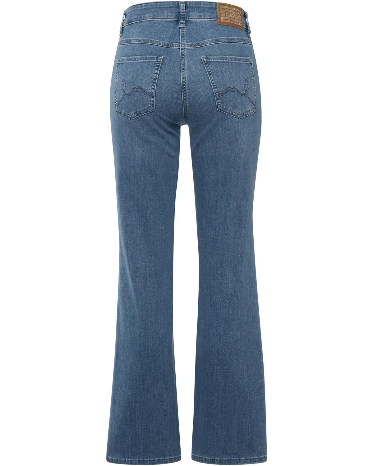 Mac - Damen 5-Pocket Jeans, Laura Authentic (5225-90-0387L) | Super bequemer Stretch-Denim. Bootcut mit ausgestelltem Bein. Normale Leibhöhe. Feine Bügelfalten.
