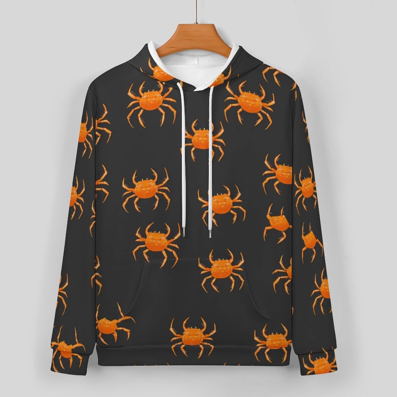 Crabs Pattern Tute per gli Uomini Manica Lunga Felpa Con Cappuccio E Pantaloni Della Tuta Joggers Set Moda Tute