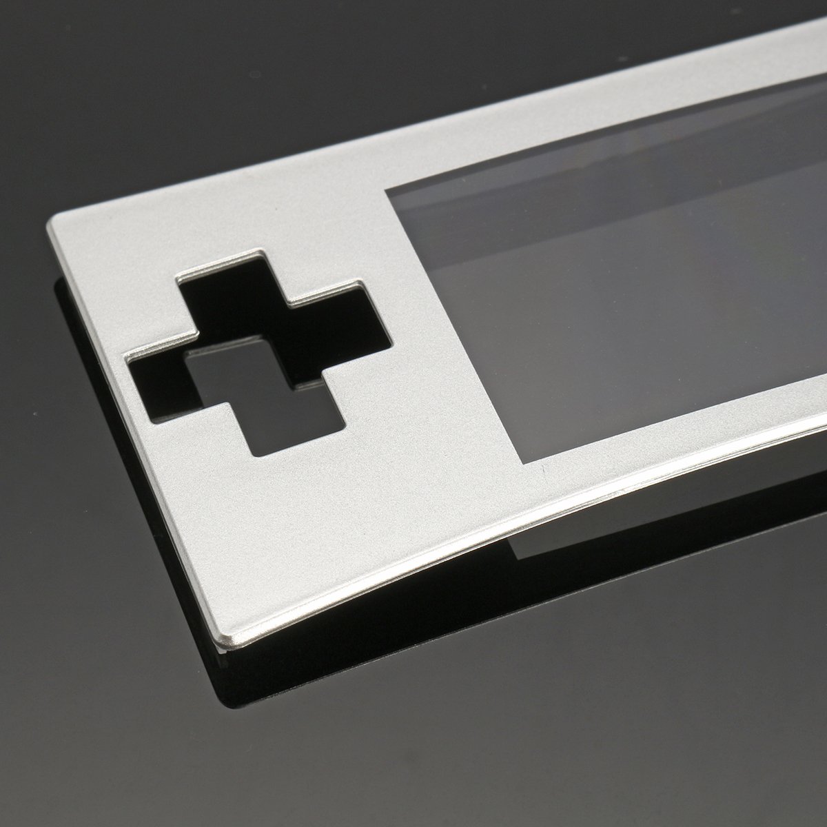 C-FUNN Sostituzione Frontale Guscio Frontalino Cover Caso per Nintendo Gameboy Micro Gbm - Argento