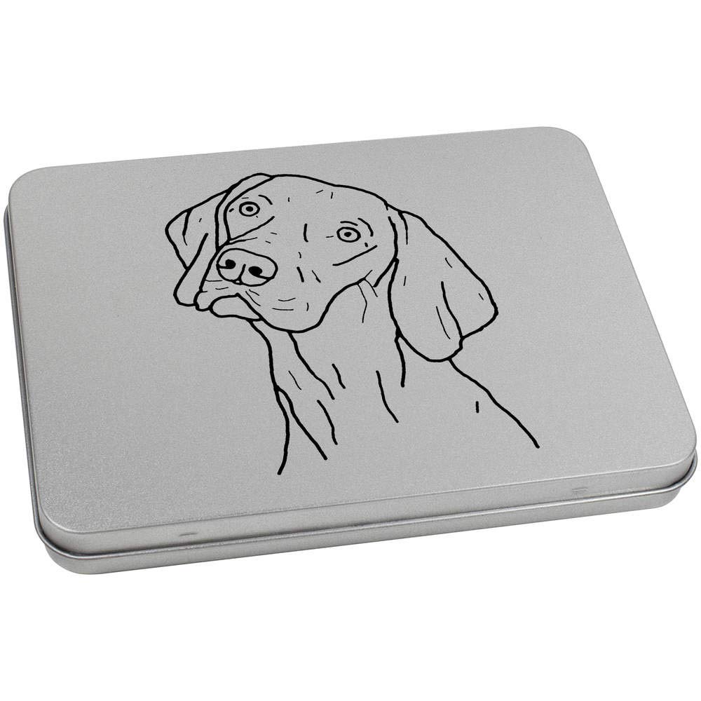 Azeeda 170mm 'Vizsla Dog' Metal Hinged Tin/Storage Box (TT00122420)