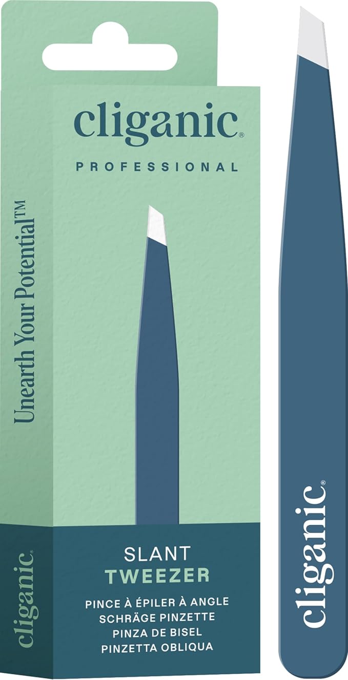 Cliganic Professional Eyebrow Tweezers, Slant Tip