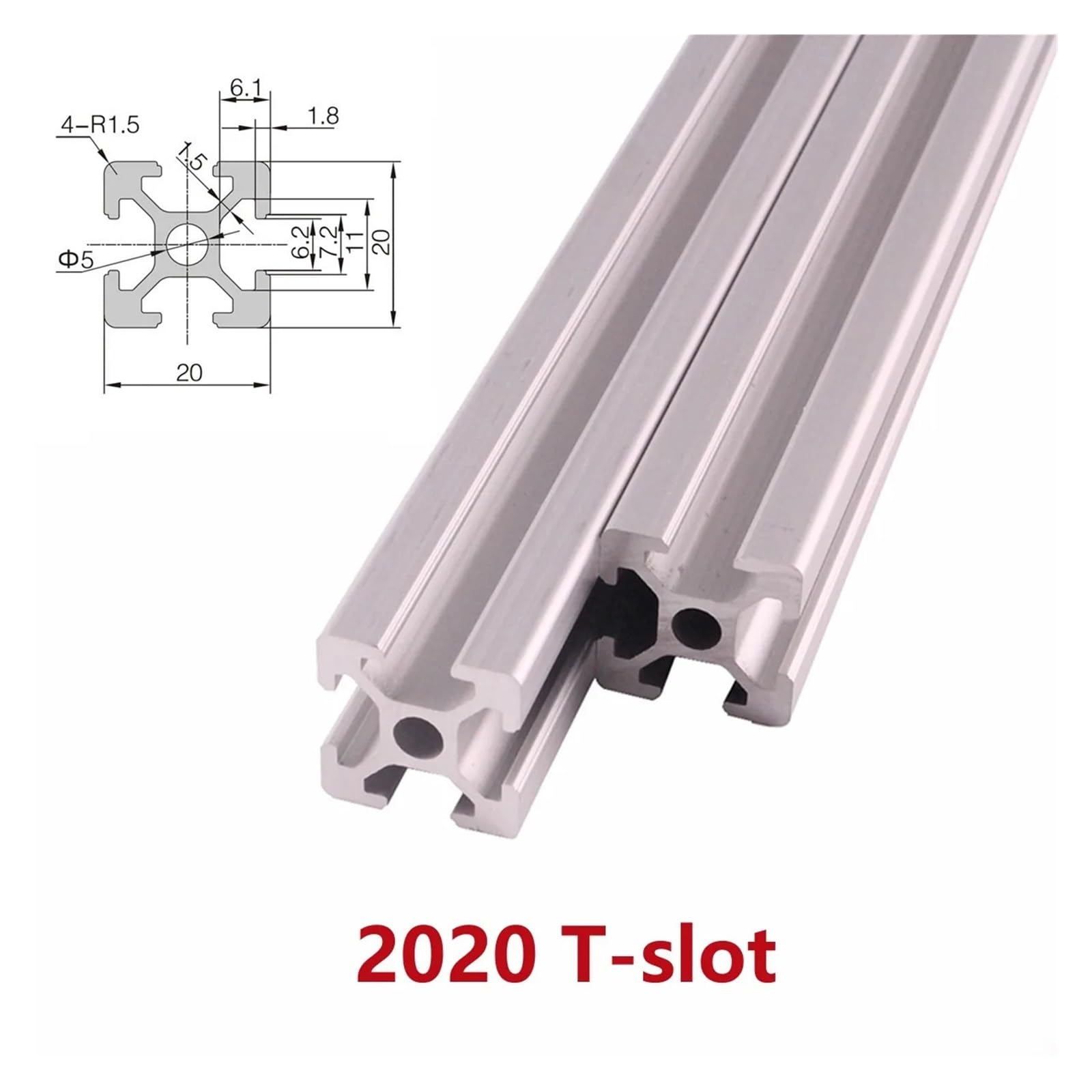 2 SZTUK 2020 wytłaczanie profili aluminiowych 100-1000 mm T Standardowa drukarka CNC EU DIY (450 mm)