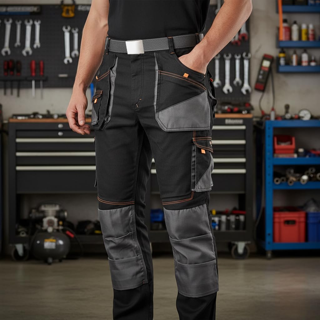 NEO TOOLS Cargobroek Heren Katoen Outdoor Broek met Zakken Mannen
