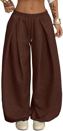 Shiketong Womens Barrel Sweatpants Baggy Y2k Harem Track Pan