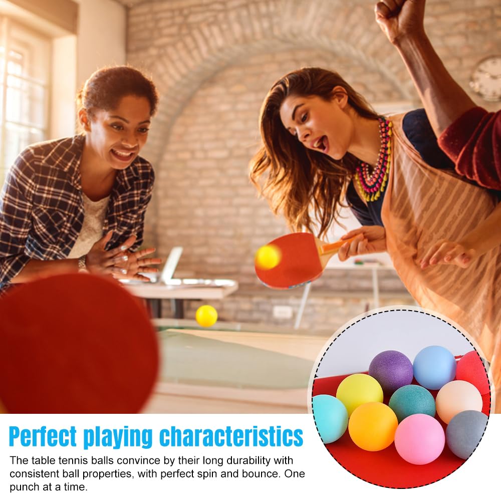 Pelotas de Ping Pong Multicolores - 30 Piezas de Plástico Estándar de 40 mm para Adultos y Niños - Mezcla de Colores
