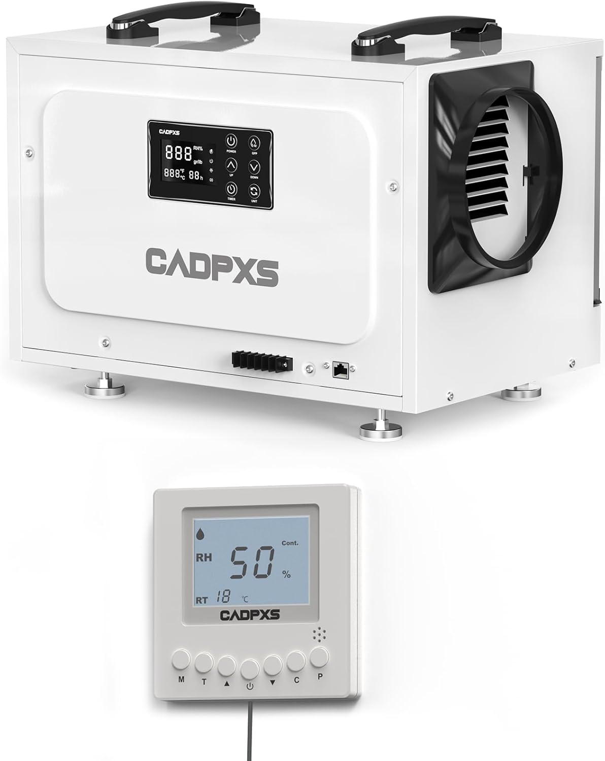CADPXS Crawl Space Dehumidifier 125 Pint + Remote Controller Bundle, Auto Defrost Commercial Crawlspace Dehumidifier for Basement
