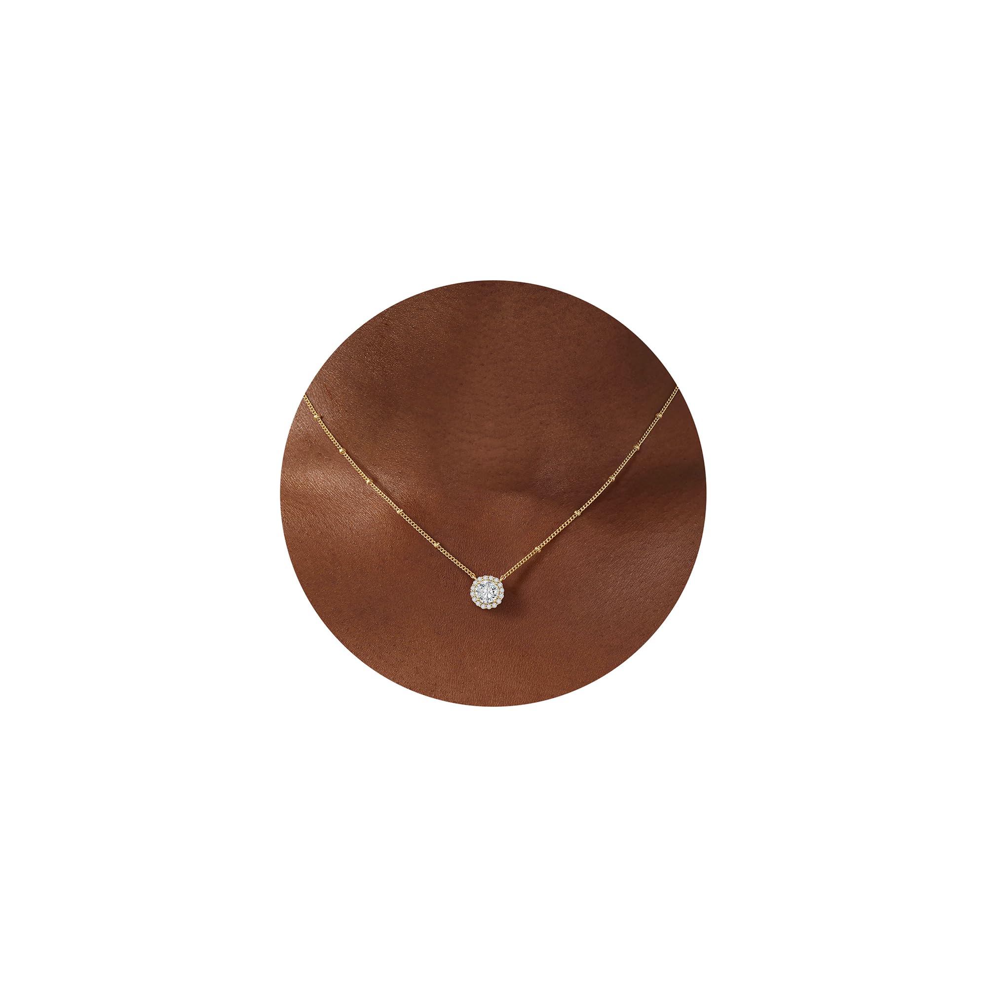Turandoss Gold Cubic Zirconia Necklace