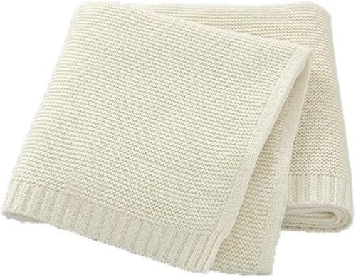 Manta de punto de algodón con nombre bordado personalizado para bebé, niño, niña, manta suave, para baby shower, manta transpirable para cochecito